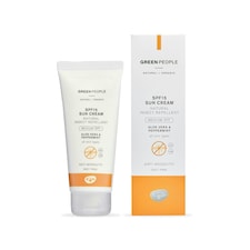 Green People SPF15 Sun Cream with Insect Repellent - Natural, Organic Sunscreen with Citrepel75, Aloe Vera & Mint - Vegan, 100ml