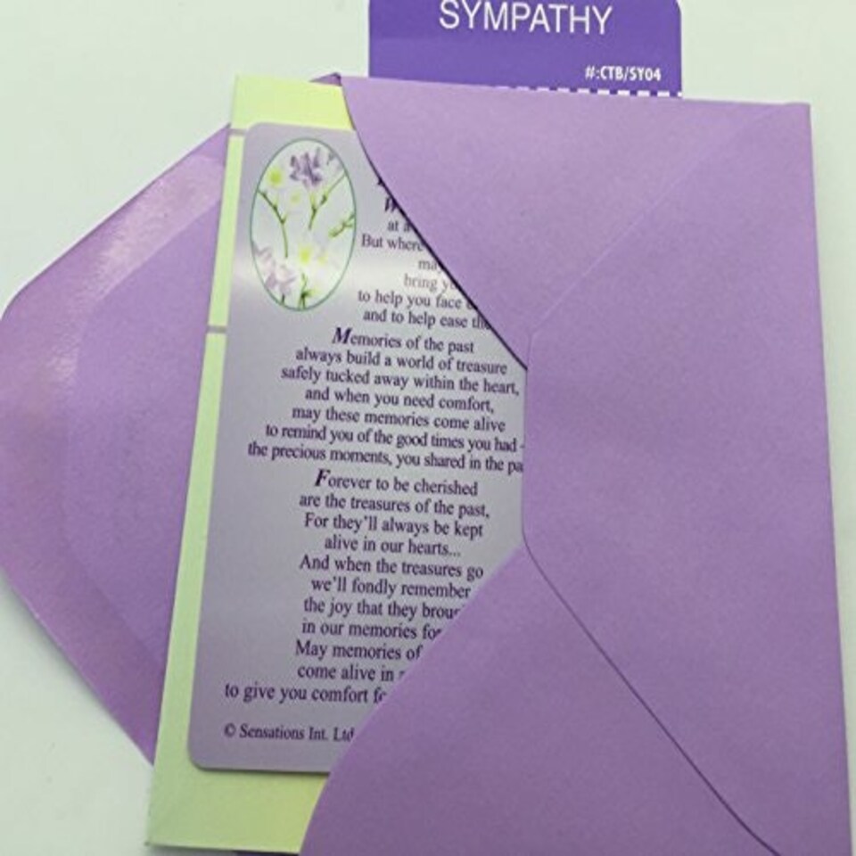 image 1 of May Your Memories Bring You Comfort..Wallet Card (Sentimental Keepsake Wallet / Purse Card)