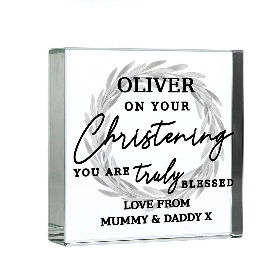 image 1 of Personalised 'Truly Blessed' Crystal Token Clear | One Size
