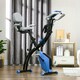image 9 of HOMCOM 2-In-1 Folding Exercise Bike with 8-Level Magnetic Resistance Blue