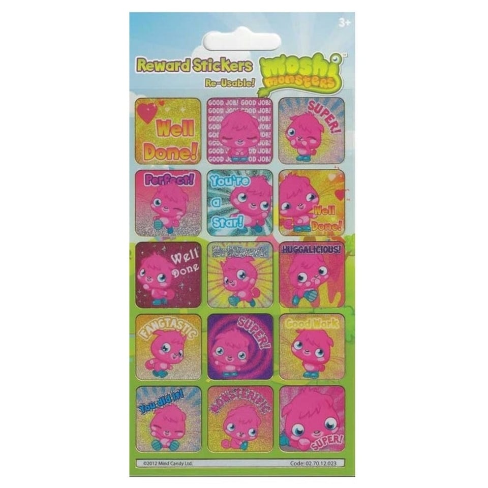 Moshi Monsters Poppet Reward Stickers - Multicoloured - One Size