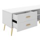 image 9 of Modern Entertainment Center Console with Stable Storage