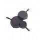 image 7 of Set of 3 Cast Iron Non Stick Skillet Frying Cooking Pans
