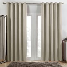 OHS Blackout Thermal Eyelet Curtains, 66x90" - Stone