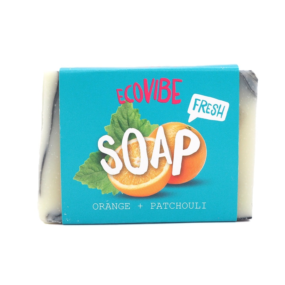 image 1 of EcoVibe Orange & Patchouli Natural Soap Bar - 100g