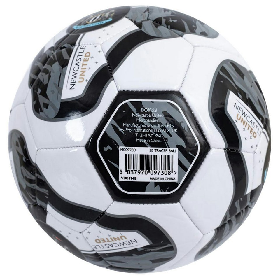 image 1 of Newcastle United FC Tracer Football - White/Black/Grey - 5