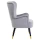 image 3 of Interiors by Premier Grey Velvet Cut Out Back Chair, Sturdy Support Homebase Chair, Built to Last Velvet Desk Chair
