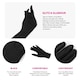 image 2 of Long Black Spandex Gloves | Black | 3