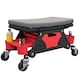image 1 of HOMCOM Rolling Mechanic Stool, 135kg Capacity Workshop Stool, Black Black