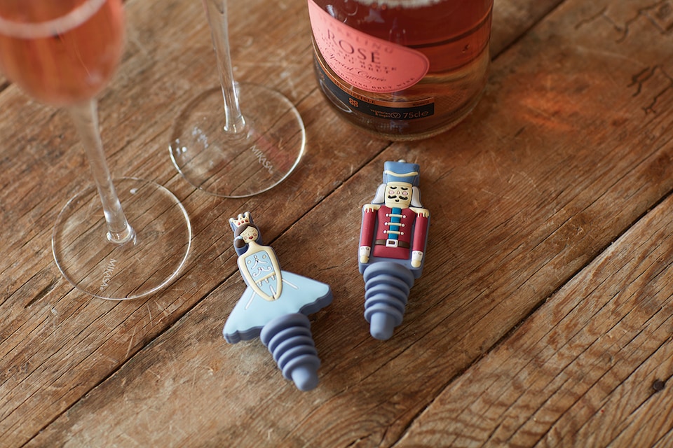 image 1 of The Nutcracker Collection Christmas Novelty Bottle Stoppers, Silicone, Multi Colour