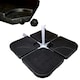 image 1 of 4 Pack 60/80Kg Square Water / Sand Filled Black Hanging / Banana / Cantilever Garden Patio Decking Parasol Base Weight
