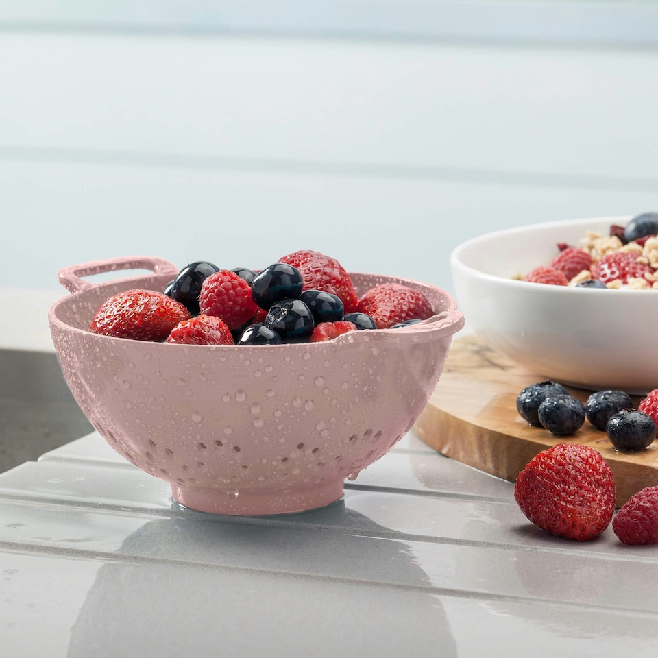 image 1 of Zeal Premium Melamine Colander Strainer, Small, 15cm, Rose Pink