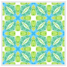 Green optimal boho chic (Picutre Frame) White | L