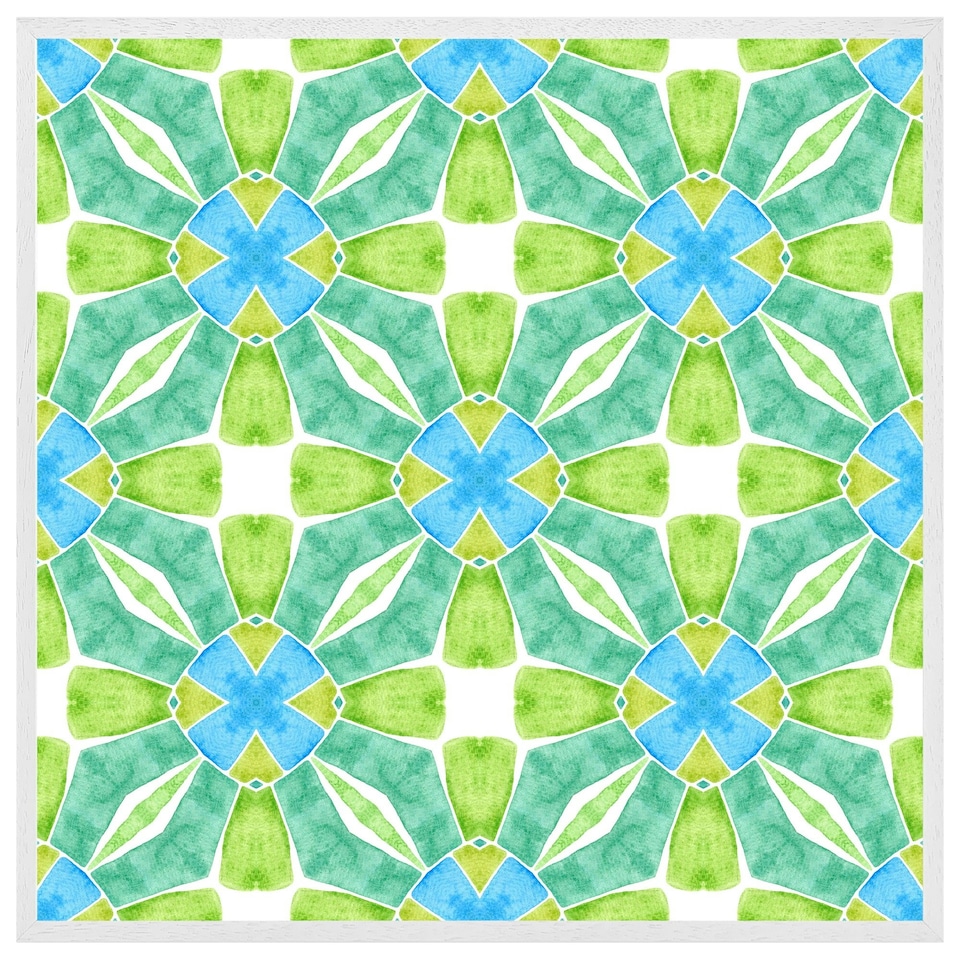image 1 of Green optimal boho chic (Picutre Frame) White | L