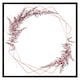 image 1 of Pink flower and geometric shapes (Picture Frame) Black | L