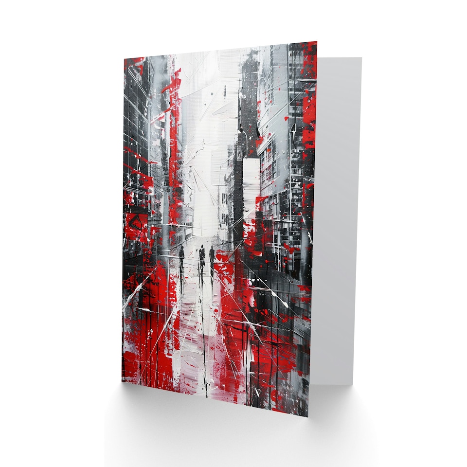 image 1 of Figures Lodz Poland Street Abstract Him Her Birthday Card