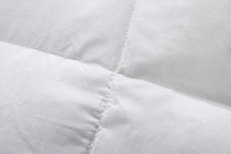 image 1 of 10.5 Tog Single Duck Feather & Down Duvet Cotton Cover Summer | White | White