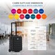 image 8 of Flight Knight Lightweight 2 Wheel ABS Hard Case Suitcases Cabin Carry On Hand Luggage 100+ Airlines Approved - Wizz, Ryanair & easyJet Free Carry On 40x30x20cm | Pink | Rose | Cabin Bag
