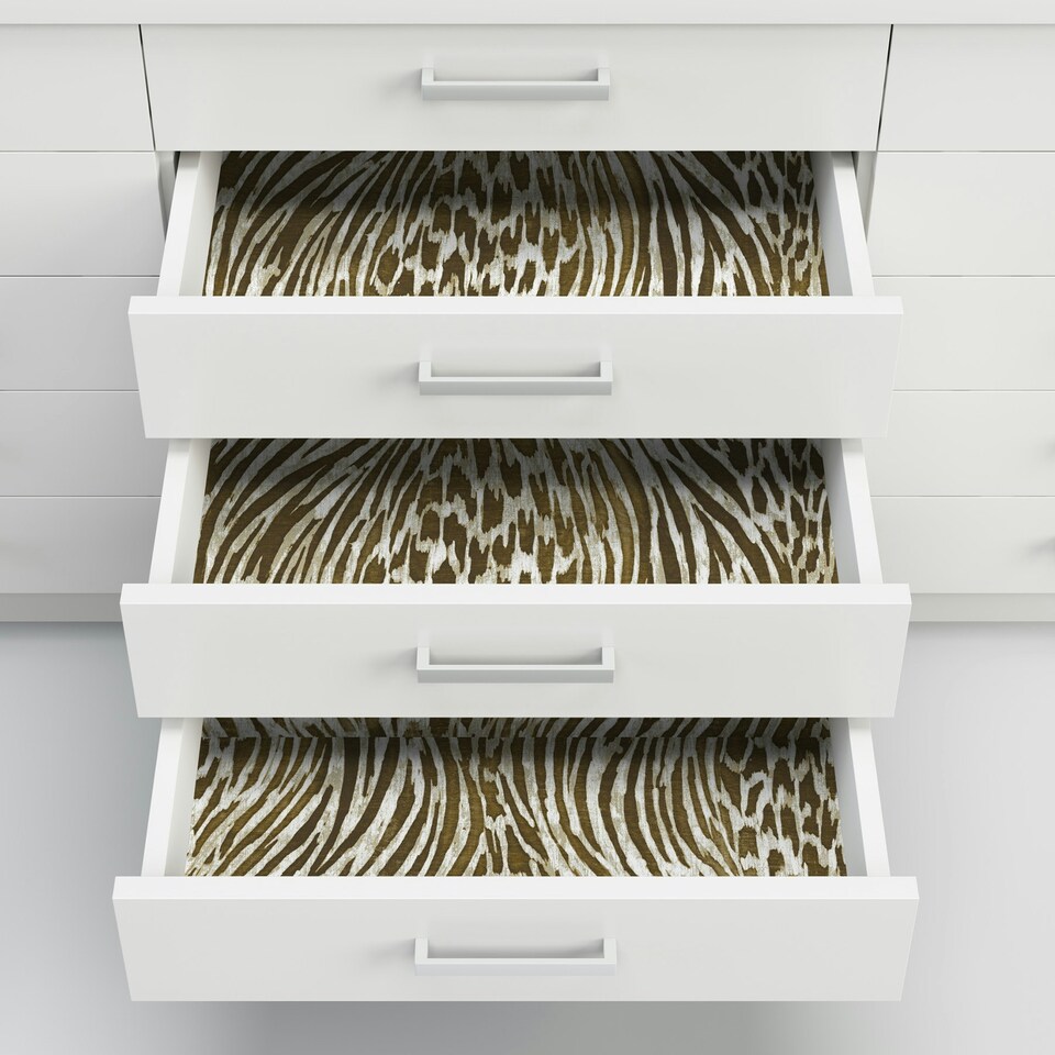 image 1 of NuWallpaper NUS3580 Fierce Peel & Stick Wallpaper, Brown & Gold Multi