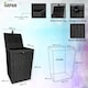 image 6 of Black Resin Laundry Clothes Basket with Lid, Lock & Removable Washable Lining – Wicker Effect Laundry Storage Hamper for Bedroom, Bathroom & Utility Room