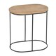 image 1 of Side table 60 x 39,5 x 60 cm Natural Black Metal Wood (2 Units) N/A