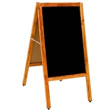 Wooden Chalkboard Blackboard Pavement Display Sign A-Board