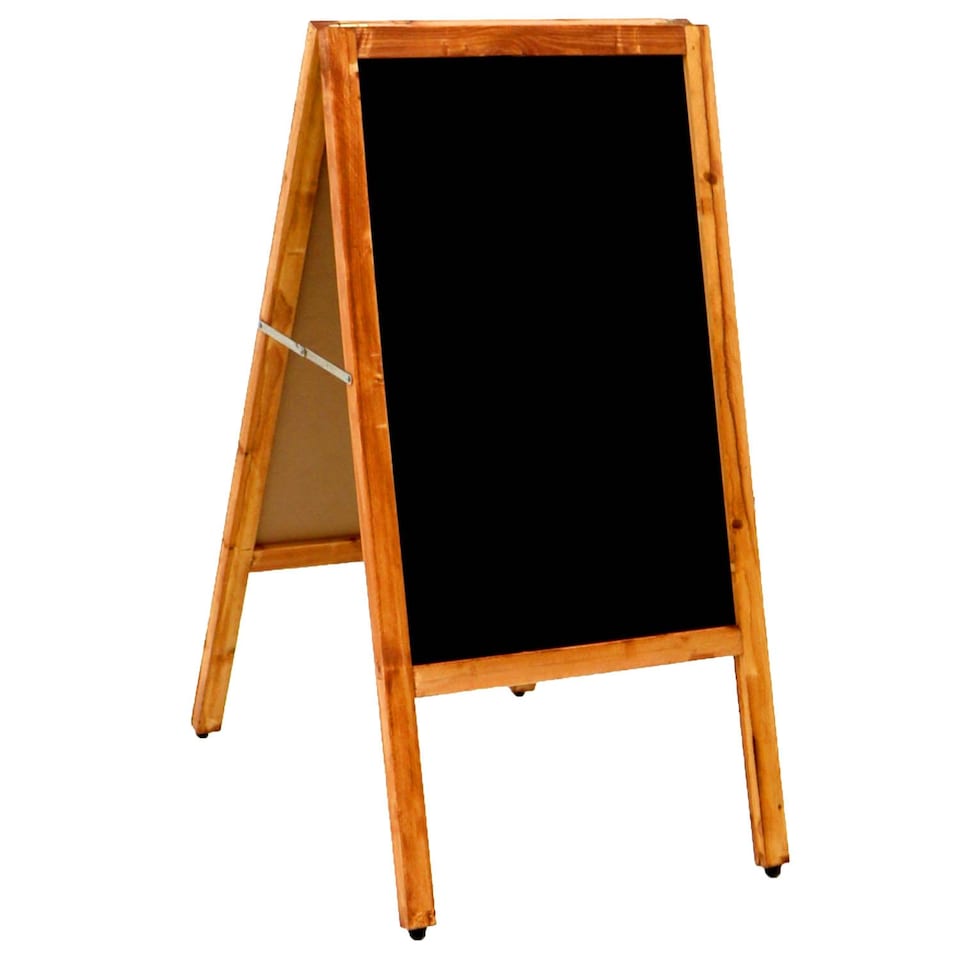 image 1 of Wooden Chalkboard Blackboard Pavement Display Sign A-Board