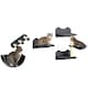 image 6 of PawHut Wall Mounted Cat Tree 4PC Kitten Activity Centre with Sisal Dark Grey