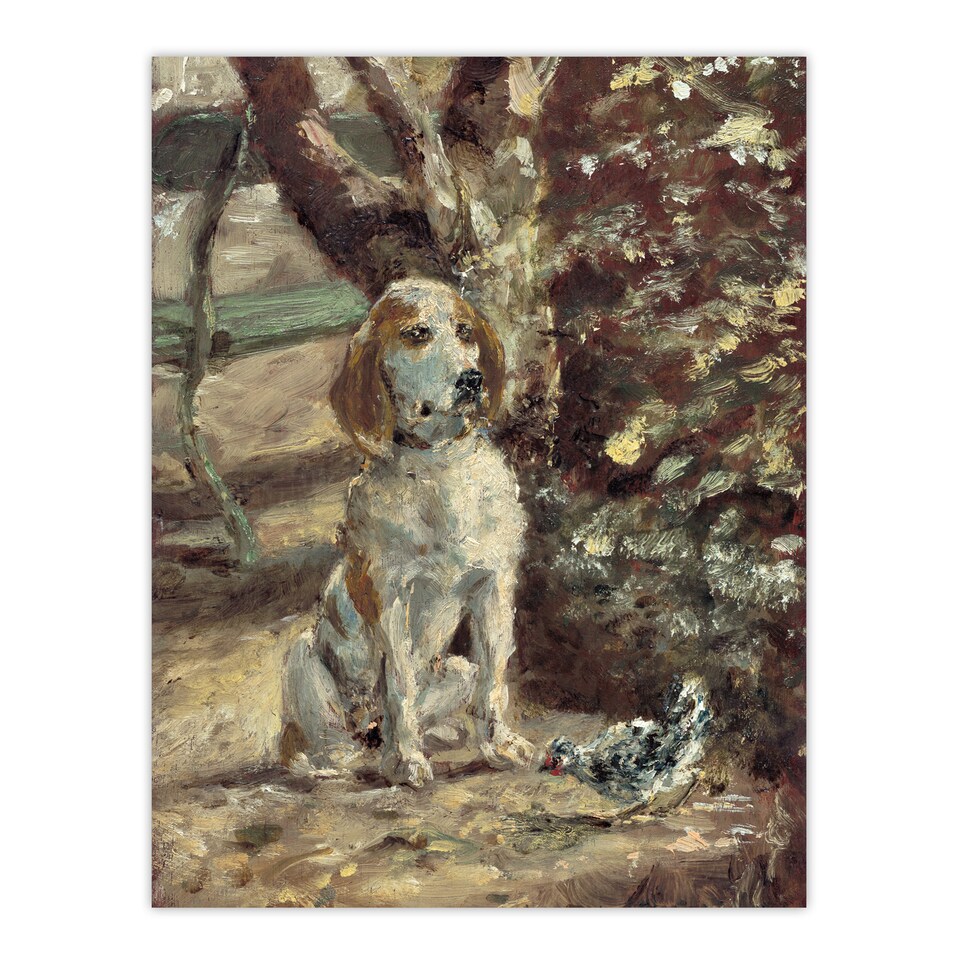 image 1 of The Artists Dog Fleche Vintage Wall Art Print Toulouse Lautrec 18x24"