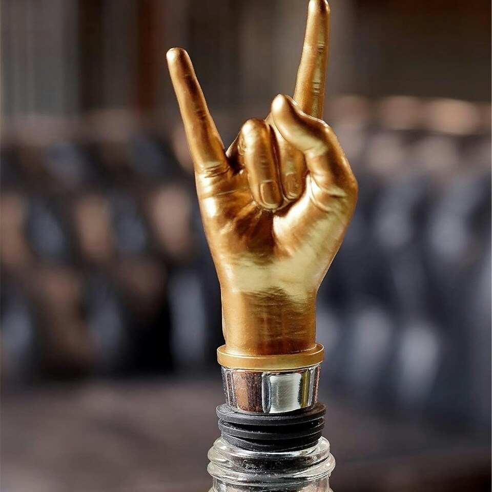 image 1 of Suck UK Luckies of London Rock On Bottle Stopper