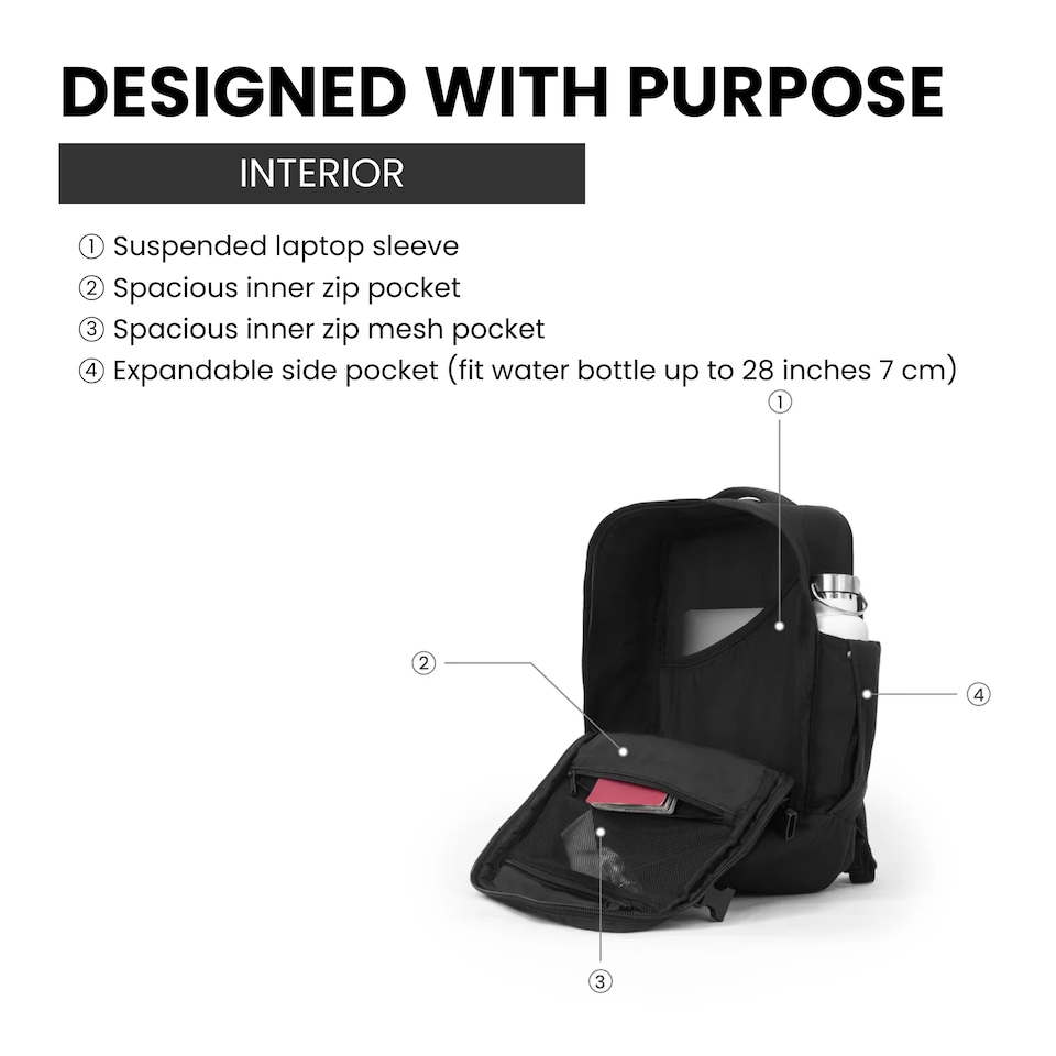 image 1 of CabinZero Military Backpack 44L, Lightweight Durable Carry-On Daypack | Green | Green