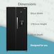 image 6 of HYE 444 Litre Frost Free American Fridge Freezer with Non-Plumbed Water Dispenser, 83cm, Black - RF01AMWD460B03