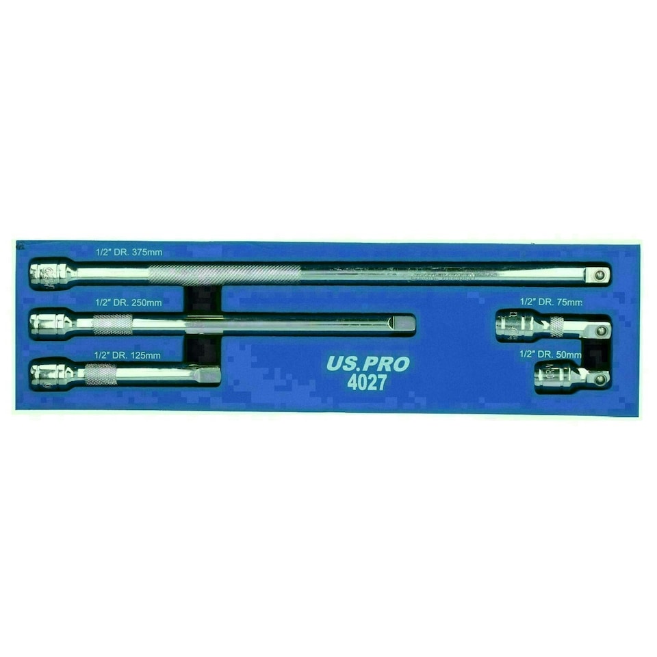 image 1 of 1/2" drive extension bar set 50mm - 375mm 5PC by BERGEN AT104