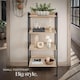 image 8 of Shelving Unit - industrial style, free-standing, with up to 5 tiers | Brown | industrial wood light, oak Sonoma | 57,50 x 34 x 138 cm | 1
