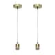 image 1 of Set of 2 Carss - Satin Brass Ceiling Pendant Flex Suspension Kits for Easy Fit Shades | Gold | 2