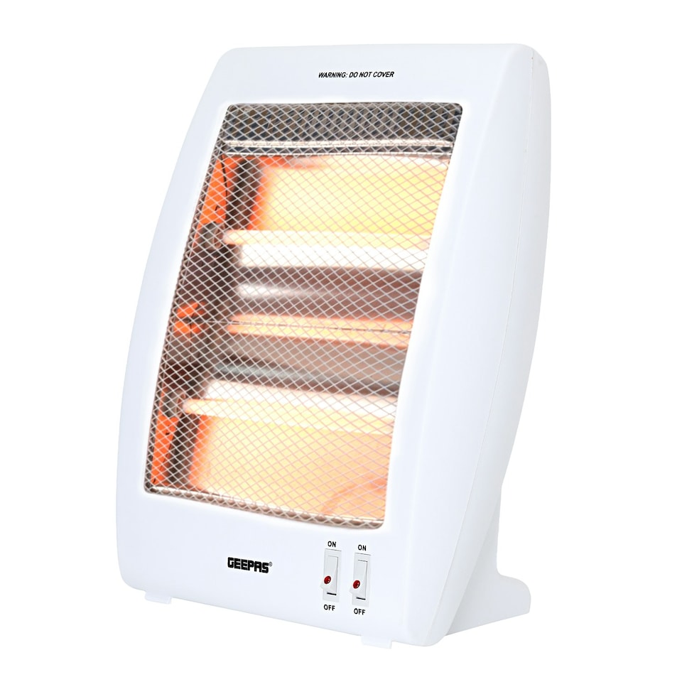 image 1 of GEEPAS Quartz Halogen Heater | 2 Heat Settings 400W/800W, White