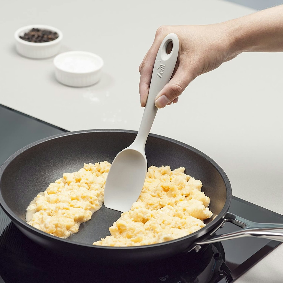 image 1 of Zeal Silicone Spatula Spoon, 20cm, French Grey