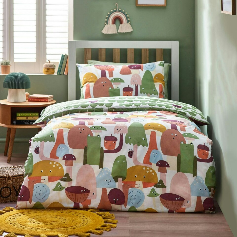 image 1 of little furn. Funguys Mushroom Single Duvet Cover Set