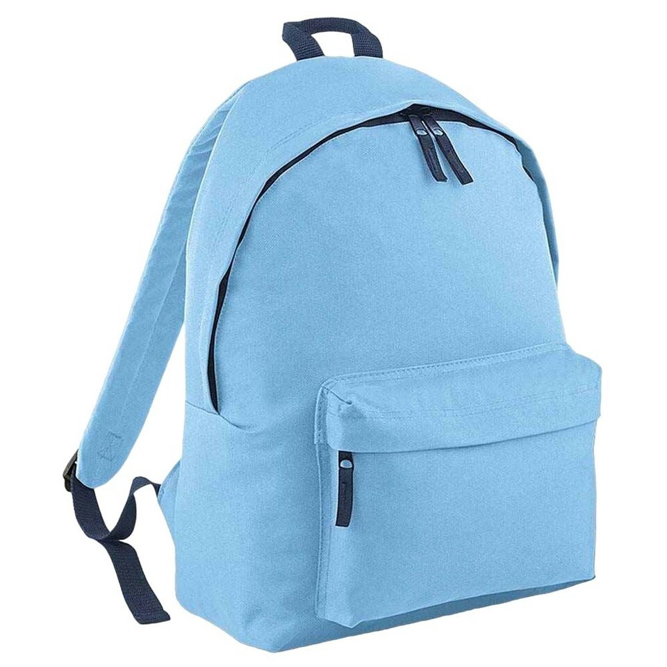 image 1 of Bagbase Original Plain Backpack - Sky Blue/French Navy - One Size