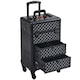 image 1 of Yaheetech Large Cosmetic Case with 360° swiveling Casters Aluminum Black | Black