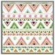image 3 of Colourful striped gold style triangles (Picutre Frame) Brown | XL