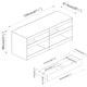 image 6 of URBNLIVING 4 Drawer Wide Chest Of Drawers Bedroom Storage Unit | Multi | Black Carcass + White Drawers