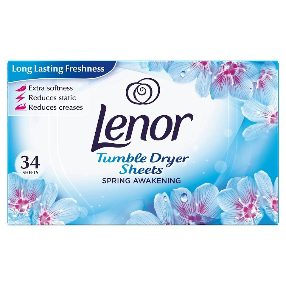 Lenor Fabric Tumble Dryer Sheets, 34 Sheets (Pack of 6)