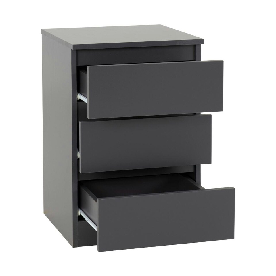 image 1 of Malvern 4 Piece Bedroom Set With 2 Door Double Wardrobe Grey