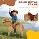 image 5 of HOMCOM Children Standing Horse Plush Soft Ride On Toy Pony Kids Cuddly Game Play | Yellow