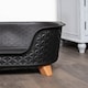 image 4 of 77cm x 58cm Black Plastic Raised Pet Basket with Legs