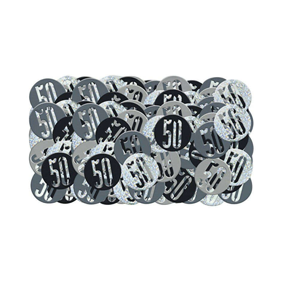 image 1 of Unique Party Glitz Foil Confetti - Black - 13