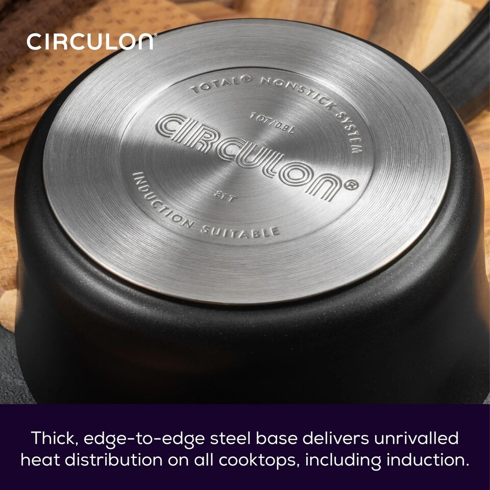 image 1 of Circulon Total Hard Anodised Non Stick 5 Piece Cookware Set - Black