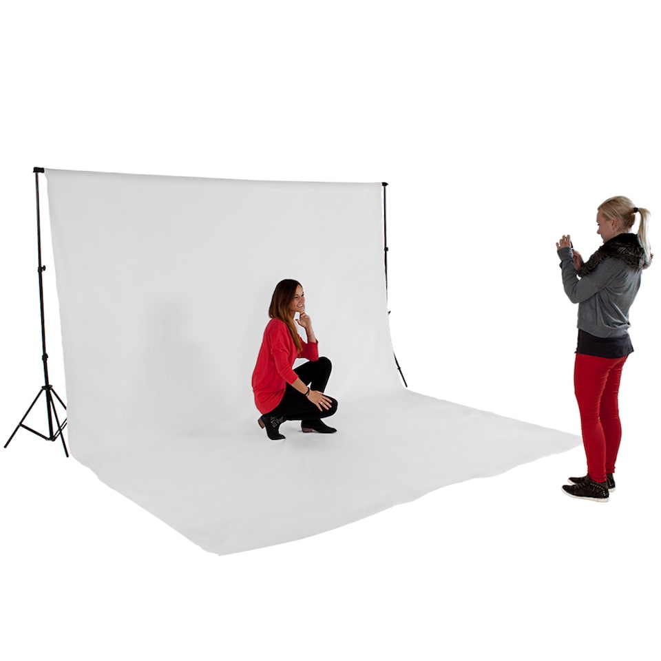 image 1 of Backdrop system, full set 3x6m with carry bag | White | white | 300 x 600 cm | 1