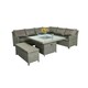 image 1 of Paris 7 Pc Modular Corner Dining Set - Synthetic Rattan - H68 x W120 x L120 cm - Grey